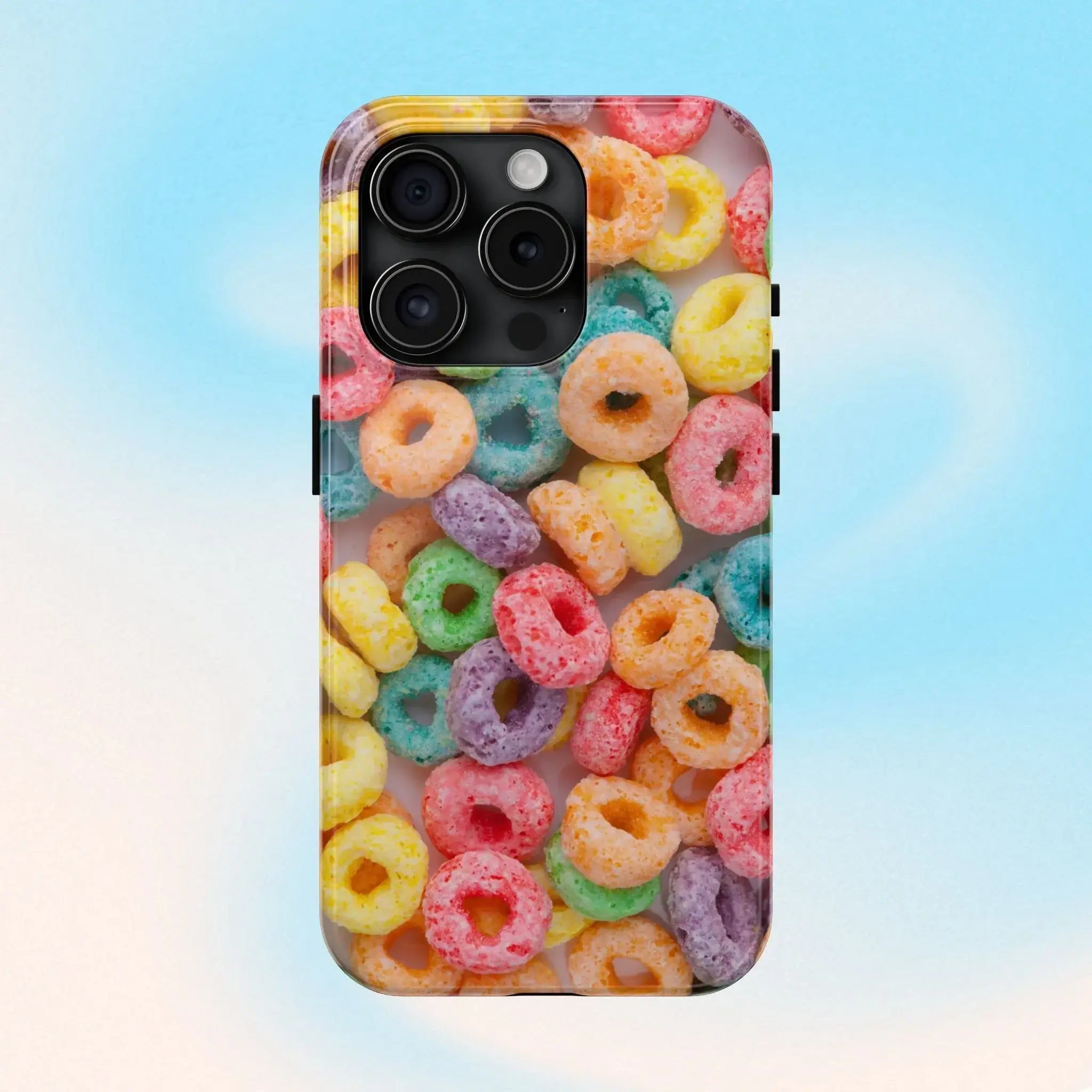 Morning Cereal Loops Phone Case (Apple & Android) - Pink Sweetheart