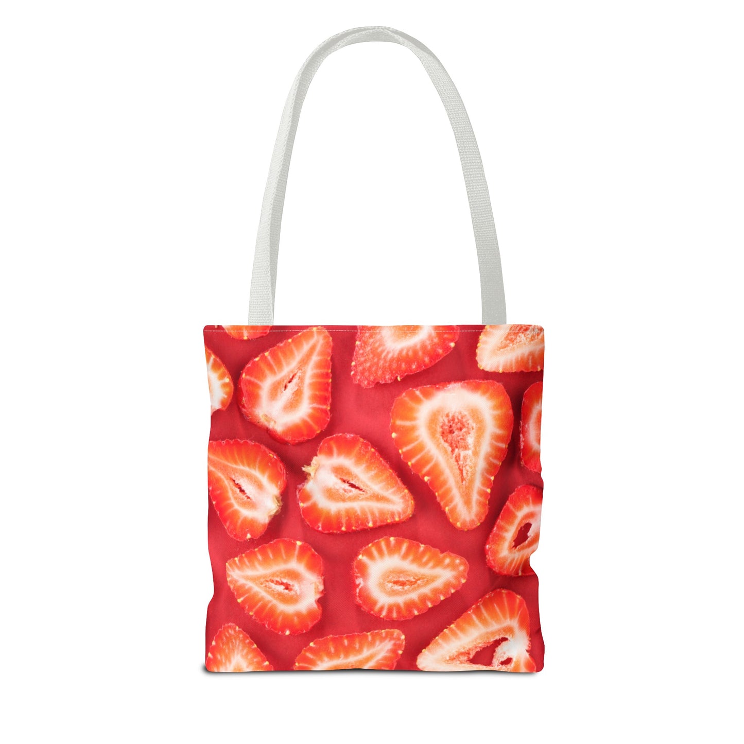 Sweet Sliced Strawberries Tote Bag