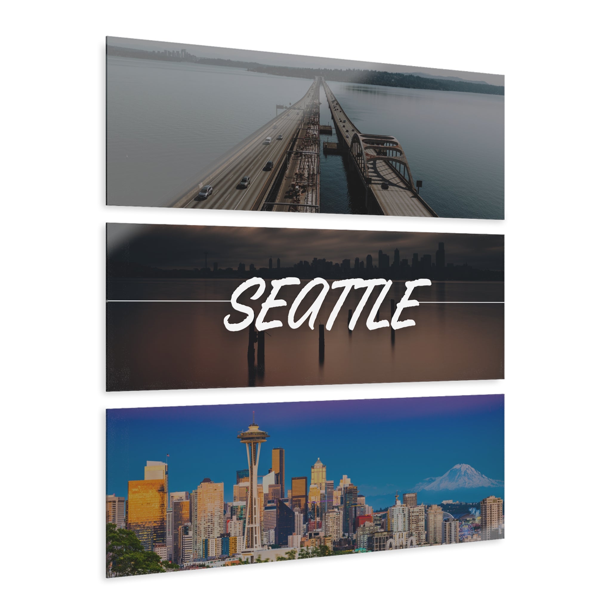 Seattle Skyline Acrylic Prints (Triptych)