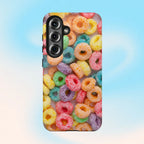 Morning Cereal Loops Phone Case (Apple & Android) - Pink Sweetheart