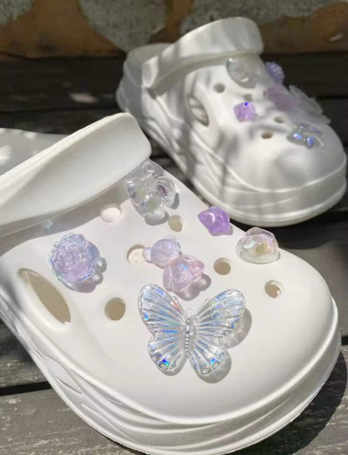 Soft Lilac Clog Charms Set