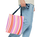 Retro Groovy Waves Tote Bag