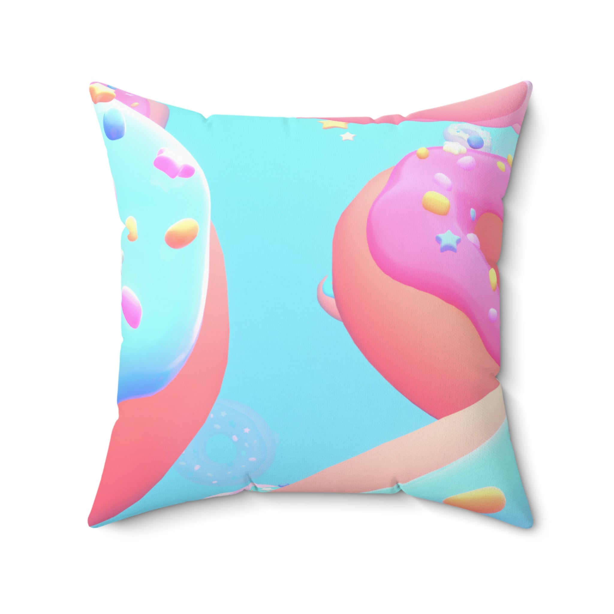 Kawaii Donut Extravaganza Square Pillow