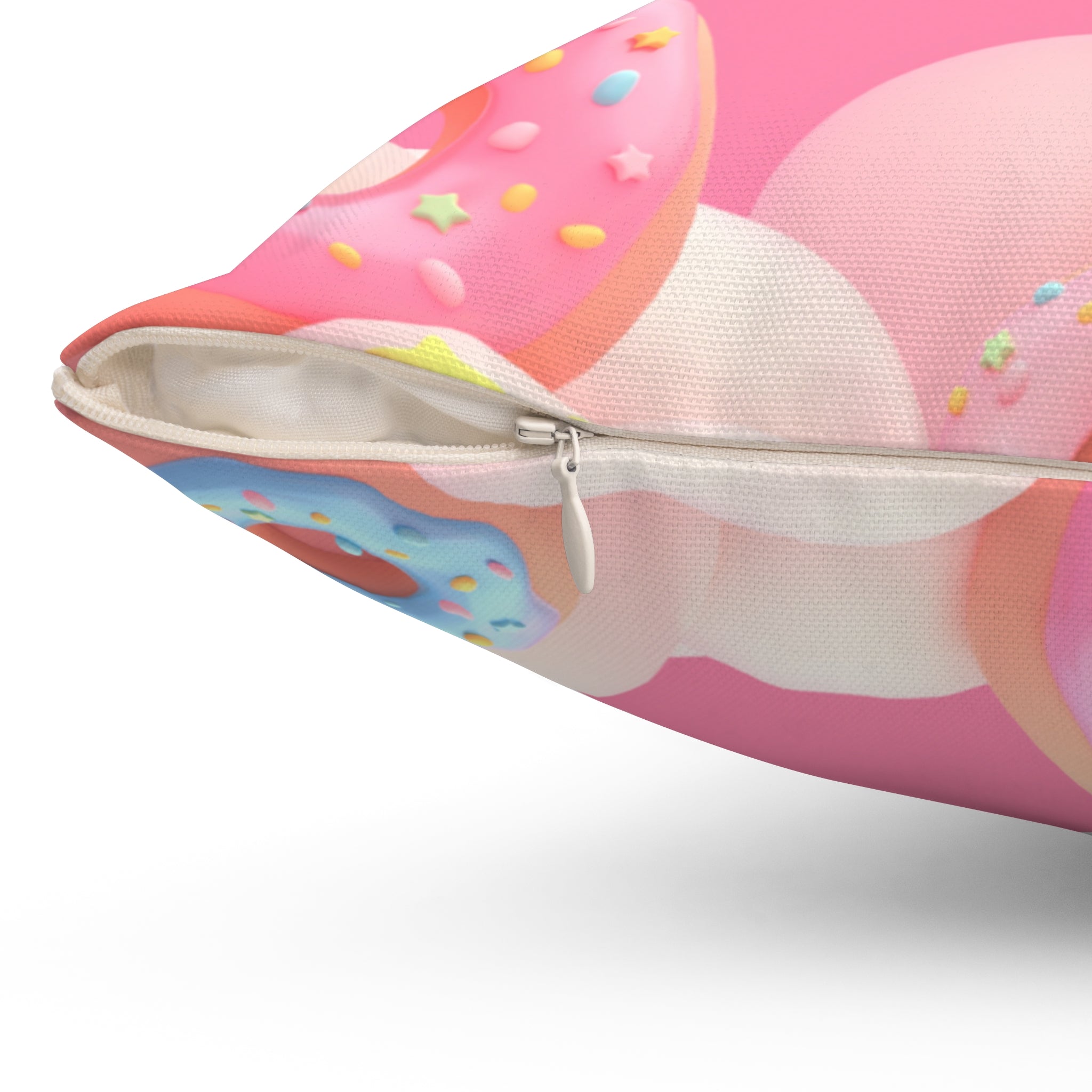 Pink Donut Dreams Square Pillow