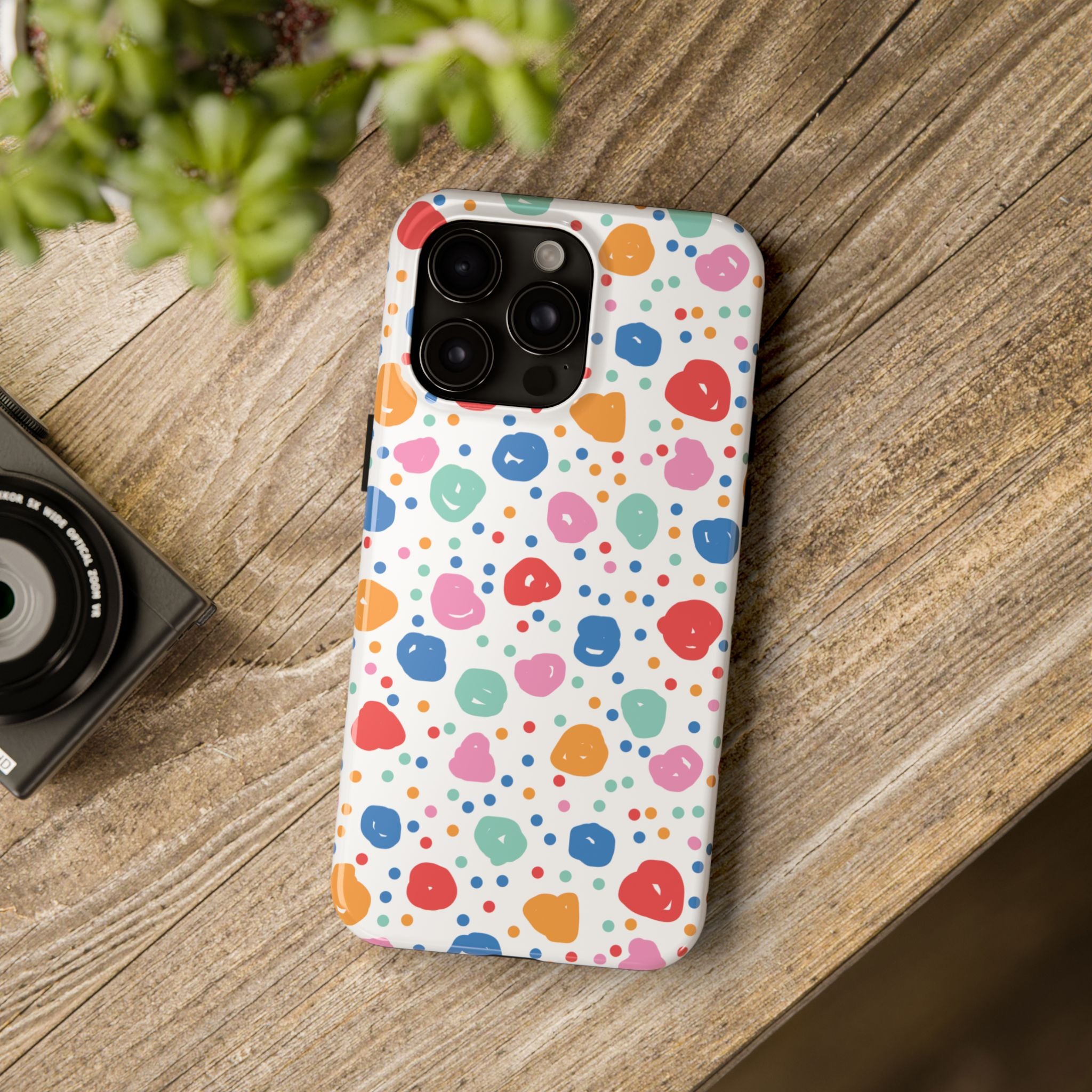 Seamless Hand Drawn Polka Phone Case (Apple & Android)