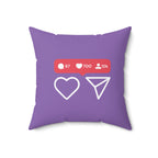 Almohada cuadrada de compromiso de influencer - Púrpura