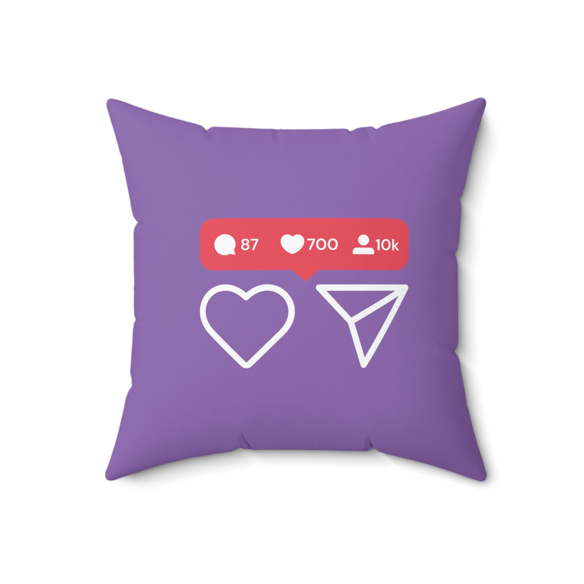Influencer Engagement Square Pillow - Purple