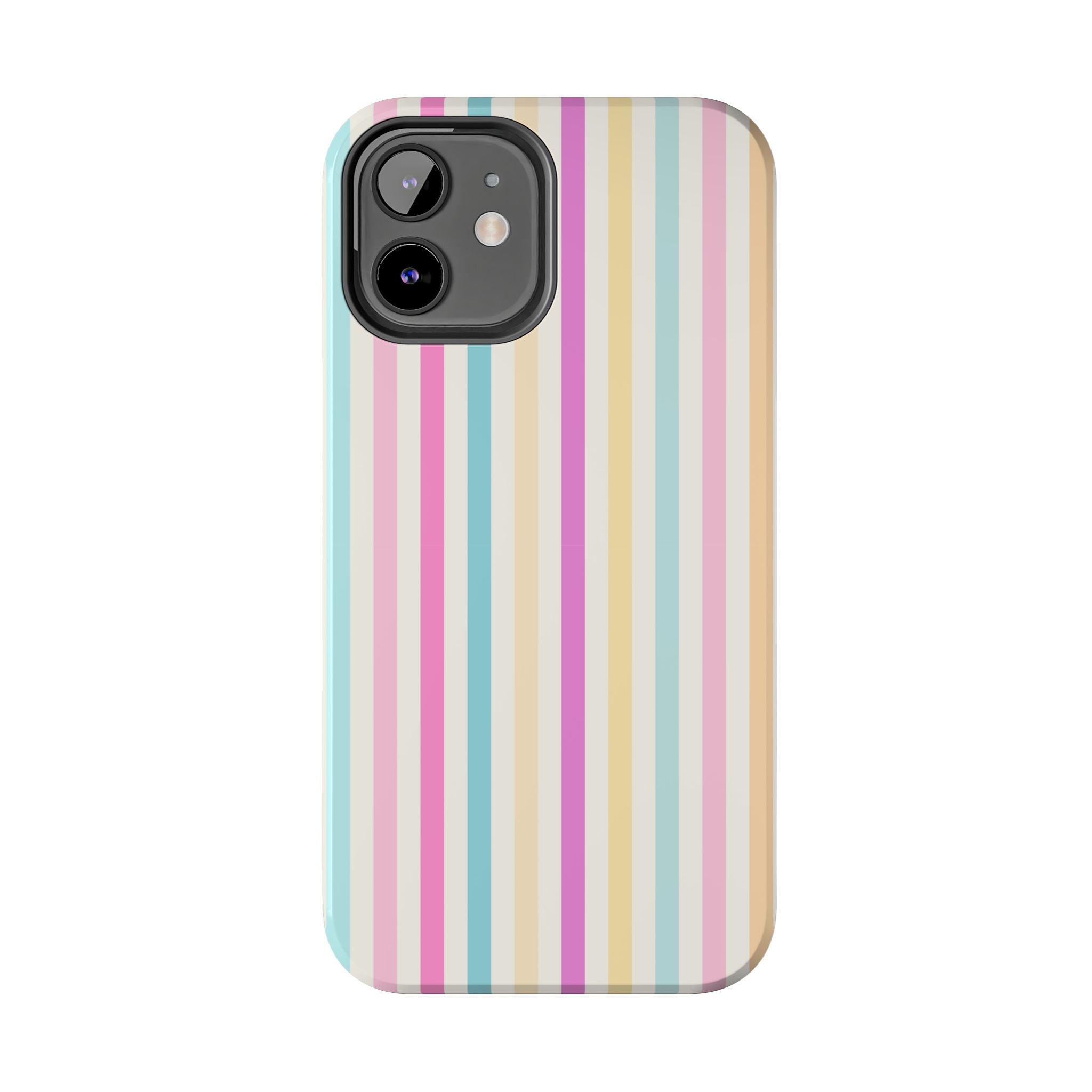 Pastel Candy Stripes Phone Cases (Apple & Android)