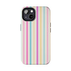 Pastel Candy Stripes Phone Cases (Apple & Android) - Pink Sweetheart