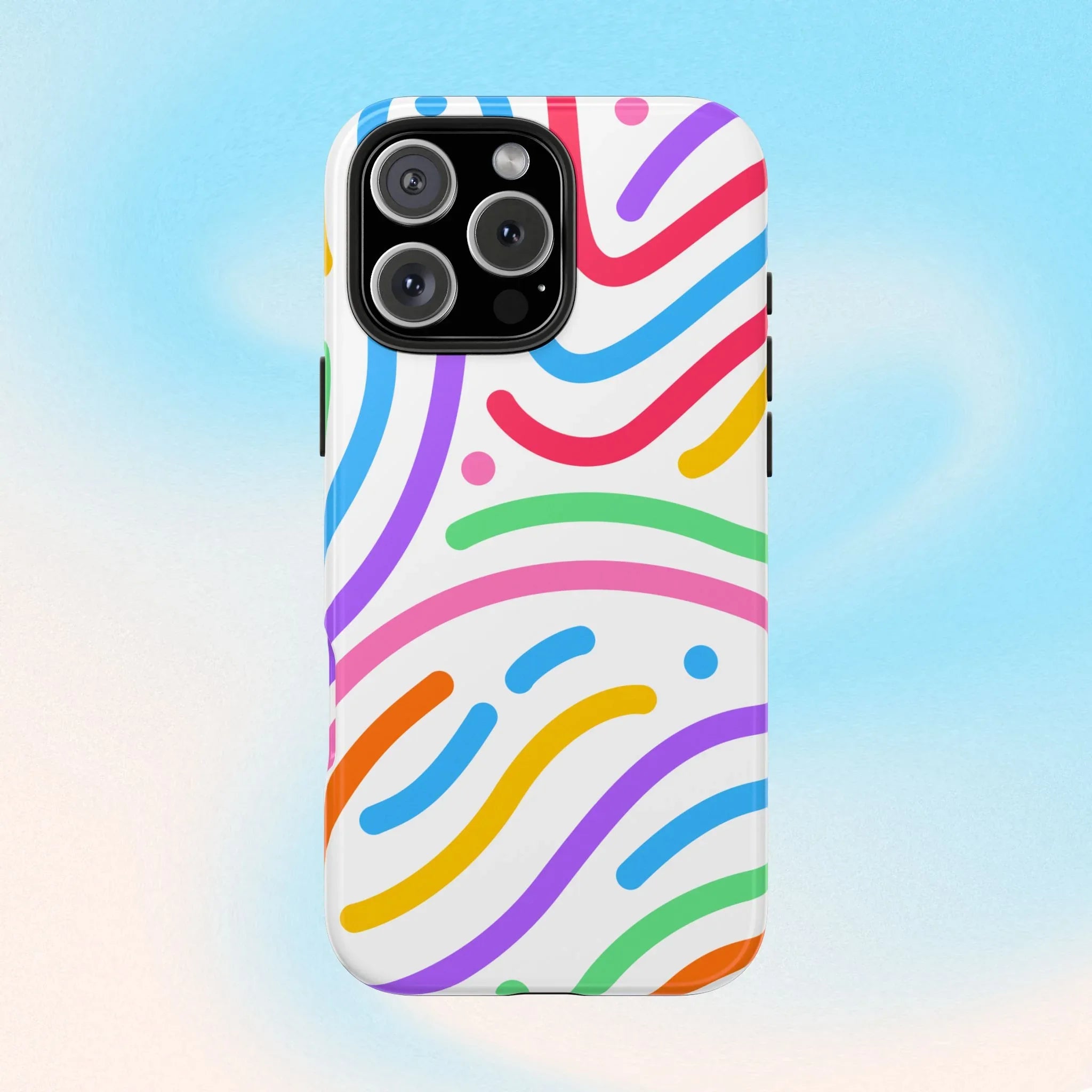 Rainbow Swirls Phone Case (Apple & Android) - Pink Sweetheart
