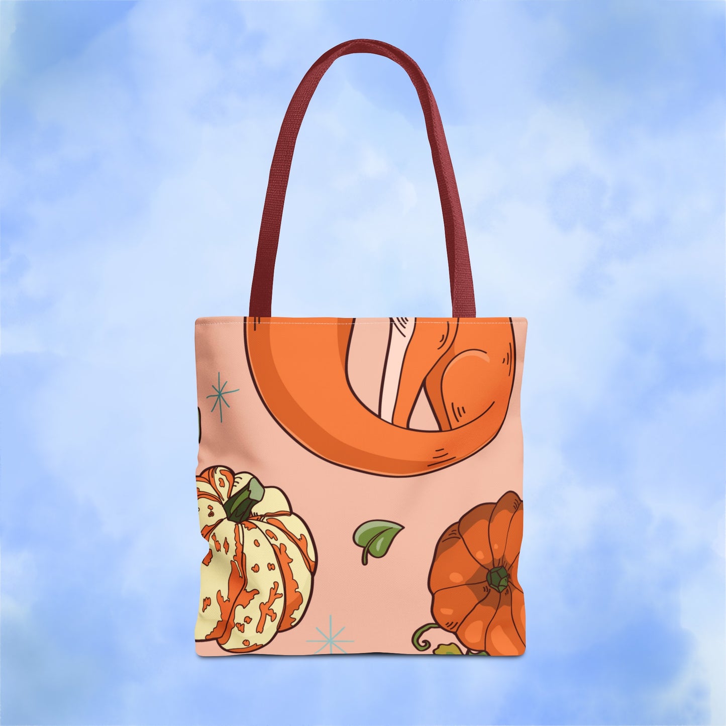 Foxy Pumpkin Patch Tote Bag