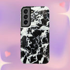 Black & White Shattered Phone Case (Apple & Android) - Pink Sweetheart