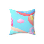 Kawaii Donut Extravaganza Square Pillow
