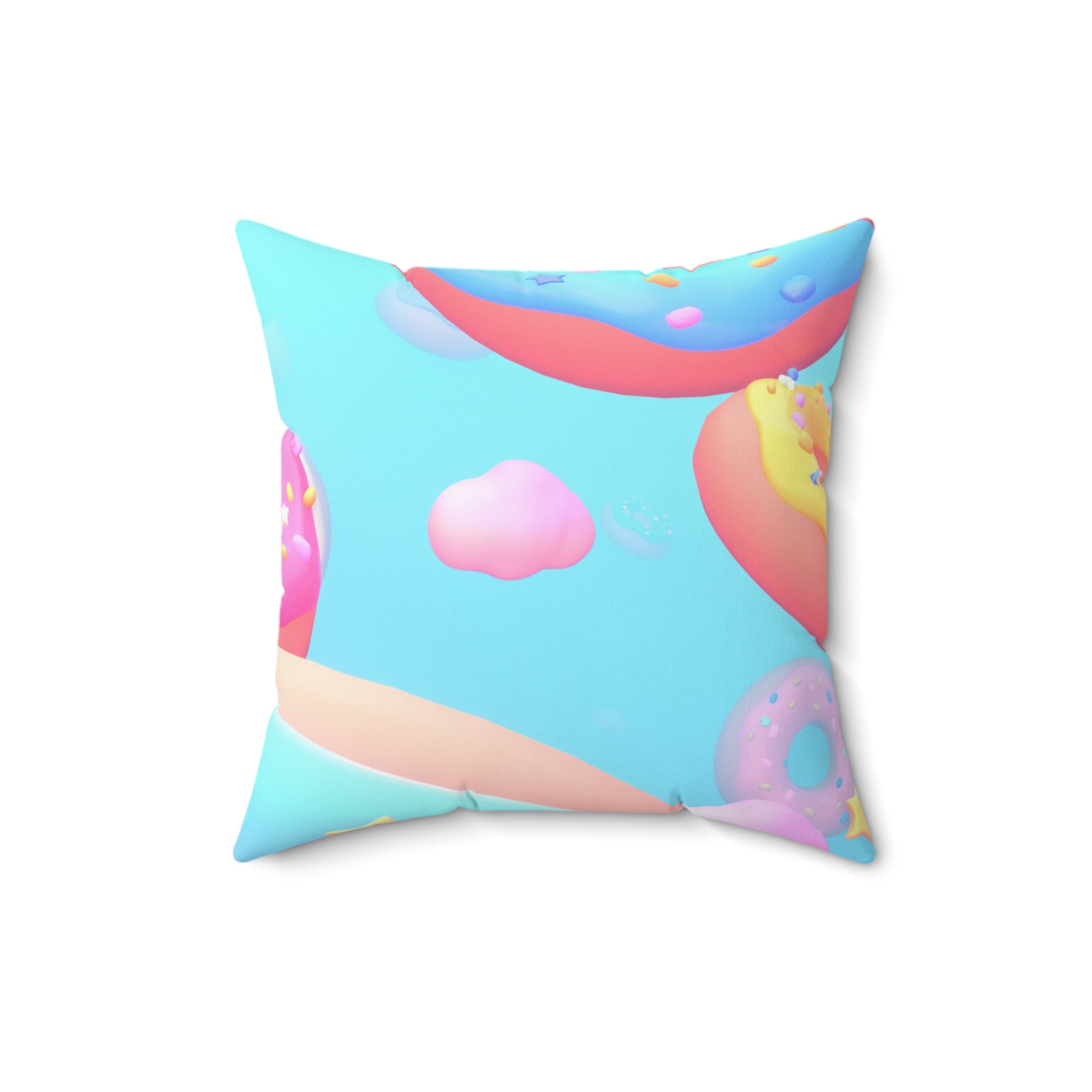 Kawaii Donut Extravaganza Square Pillow