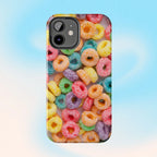 Morning Cereal Loops Phone Case (Apple & Android) - Pink Sweetheart
