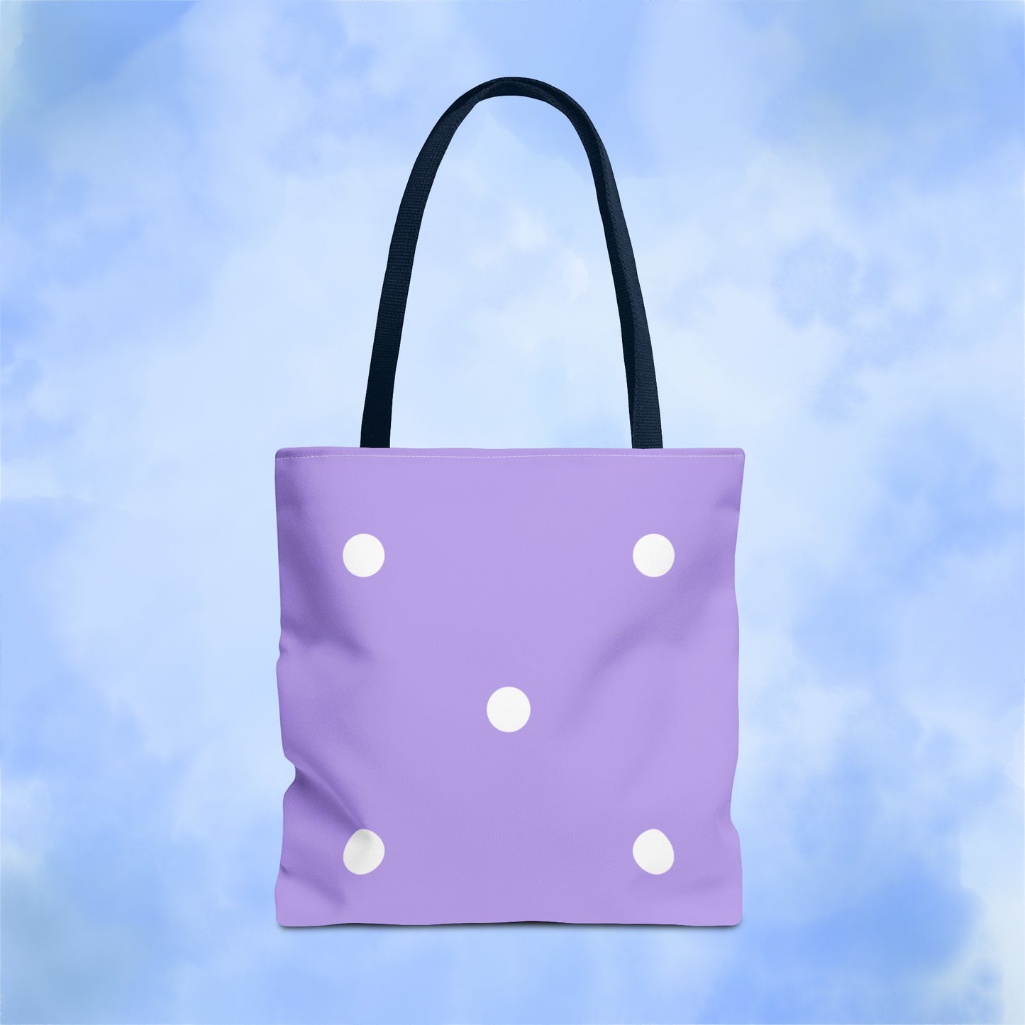 Pastel Purple Polka Dot Tote Bag