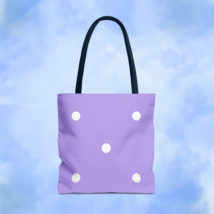 Pastel Purple Polka Dot Tote Bag