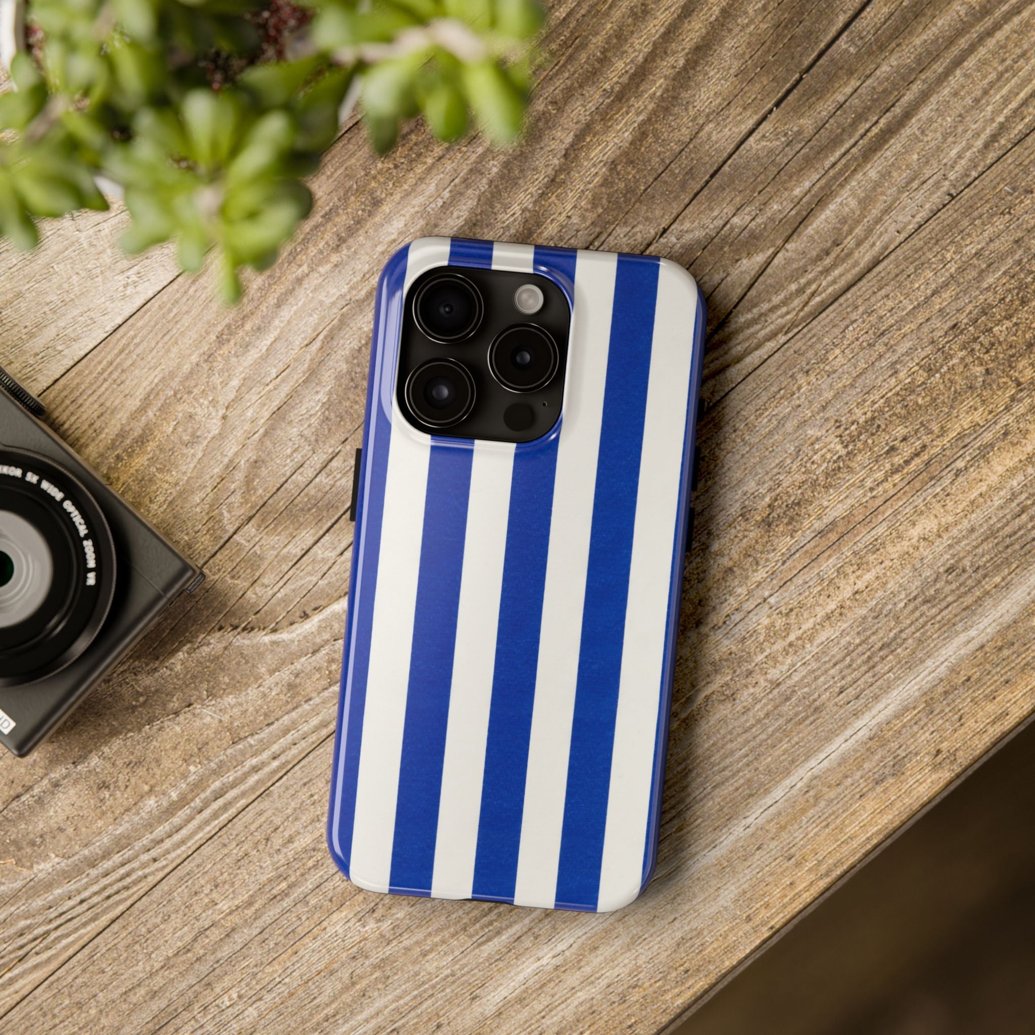 Blue & White Stripes Phone Case (Apple & Android)