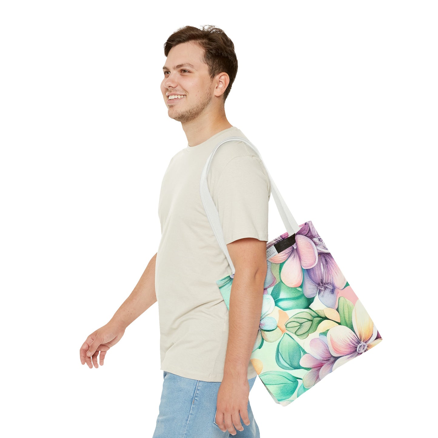 Lush Pastel Florals Tote Bag