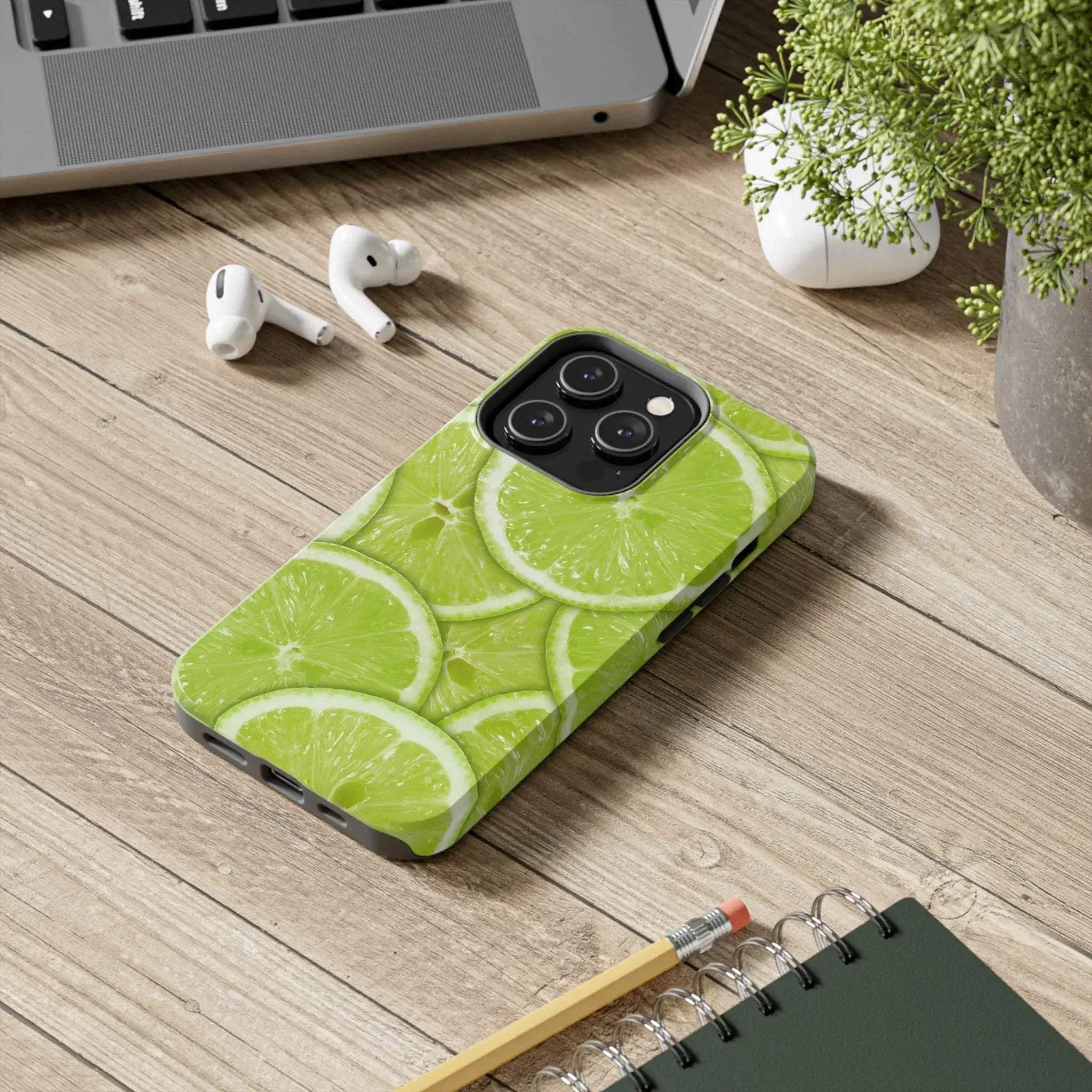 Green Citrus Lime Phone Case (Apple & Android) - Pink Sweetheart