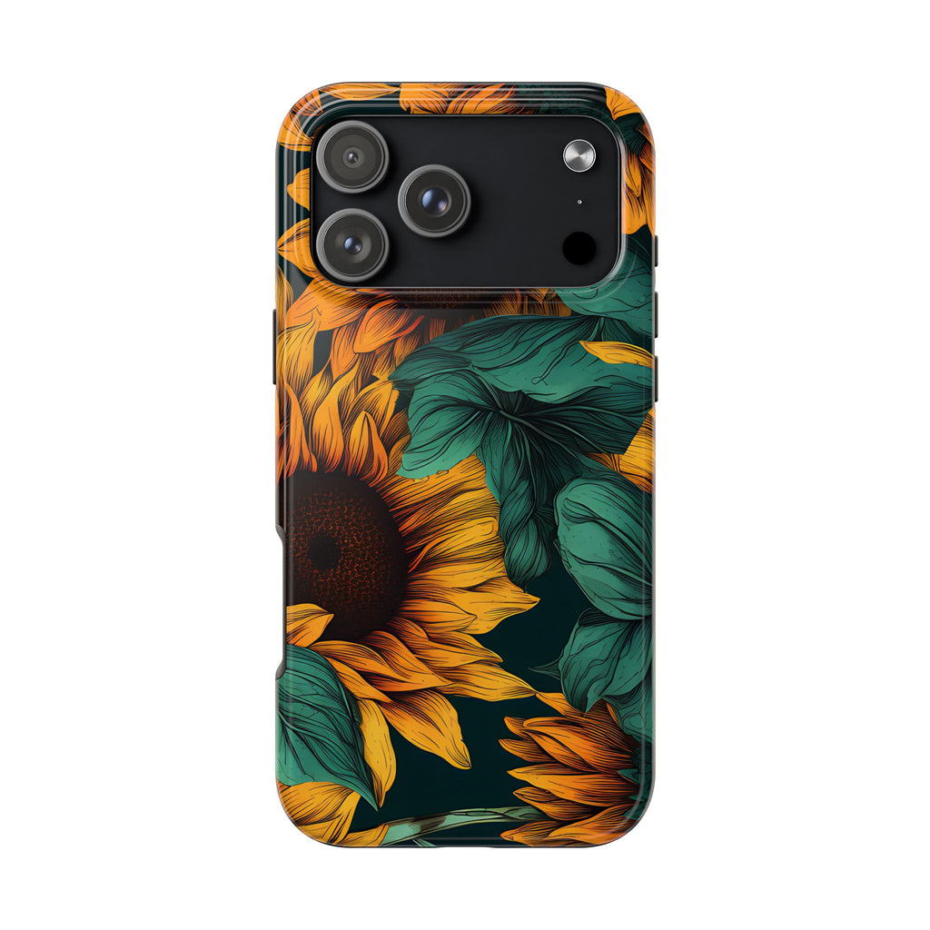 Dark Sunflower Phone Case (Apple & Android)