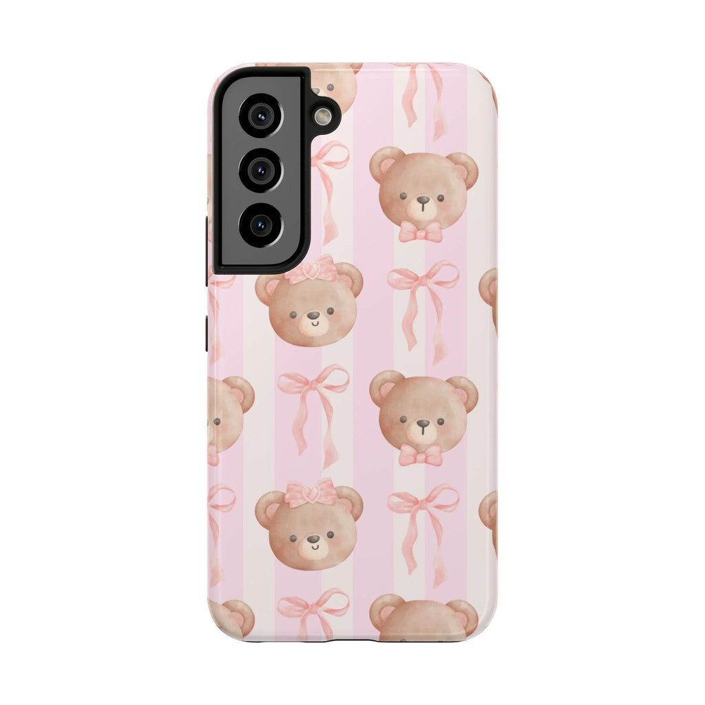 Cuddly Teddy Bear Phone Case (Apple & Android) - Pink Sweetheart