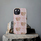 Cuddly Teddy Bear Phone Case (Apple & Android) - Pink Sweetheart
