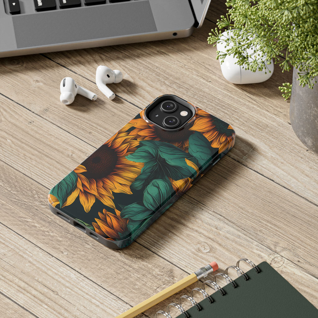 Dark Sunflower Phone Case (Apple & Android)