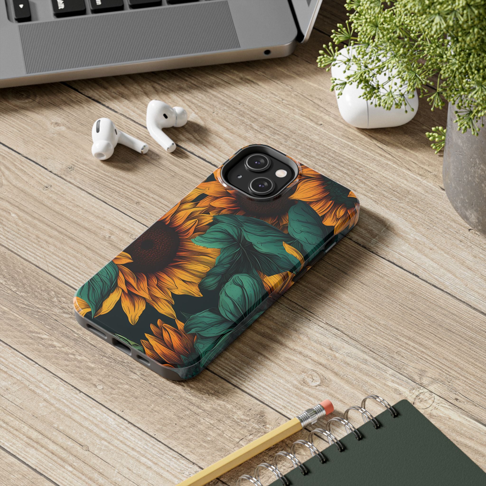 Dark Sunflower Phone Case (Apple & Android)