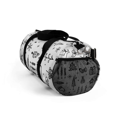 Black and White Christmas Duffel Bag