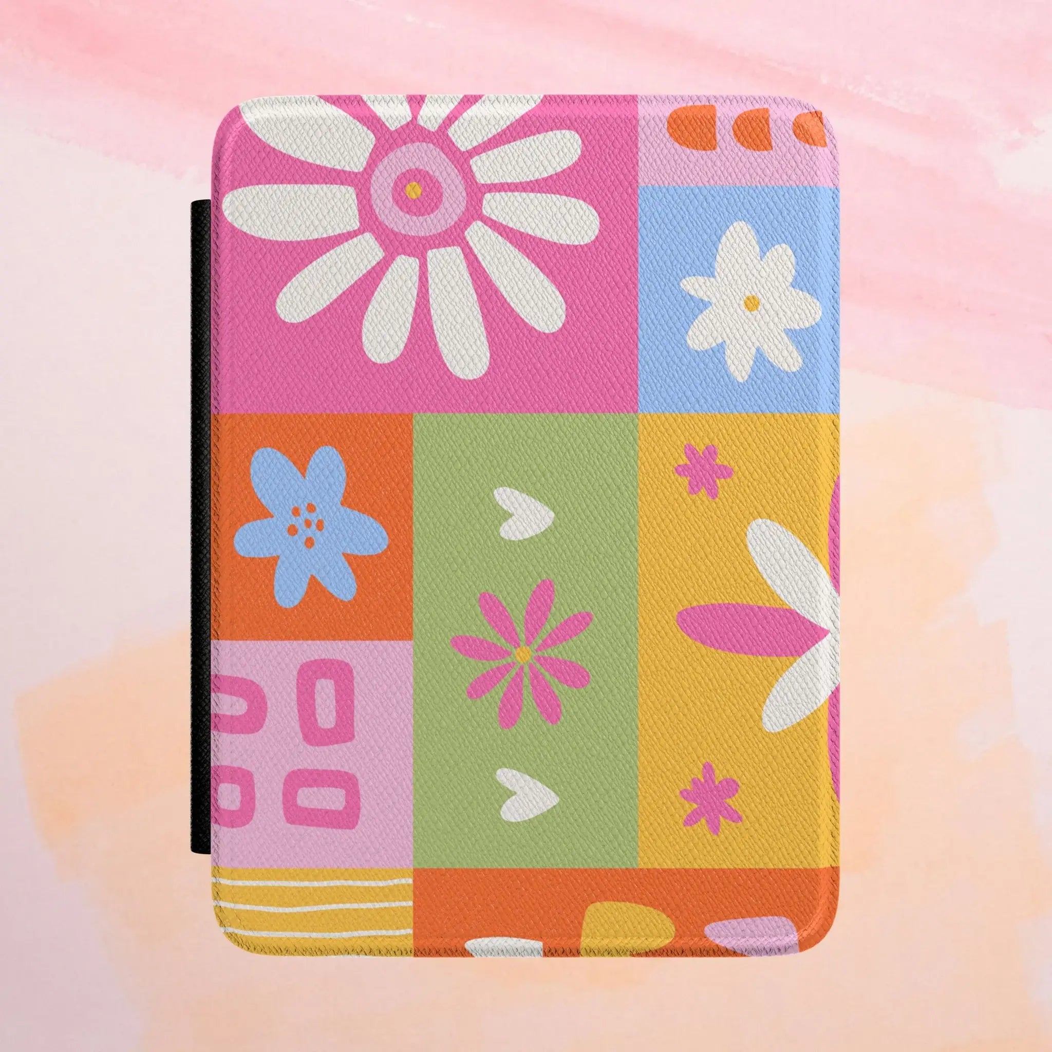 Floral Blocks Kindle Case - Pink Sweetheart