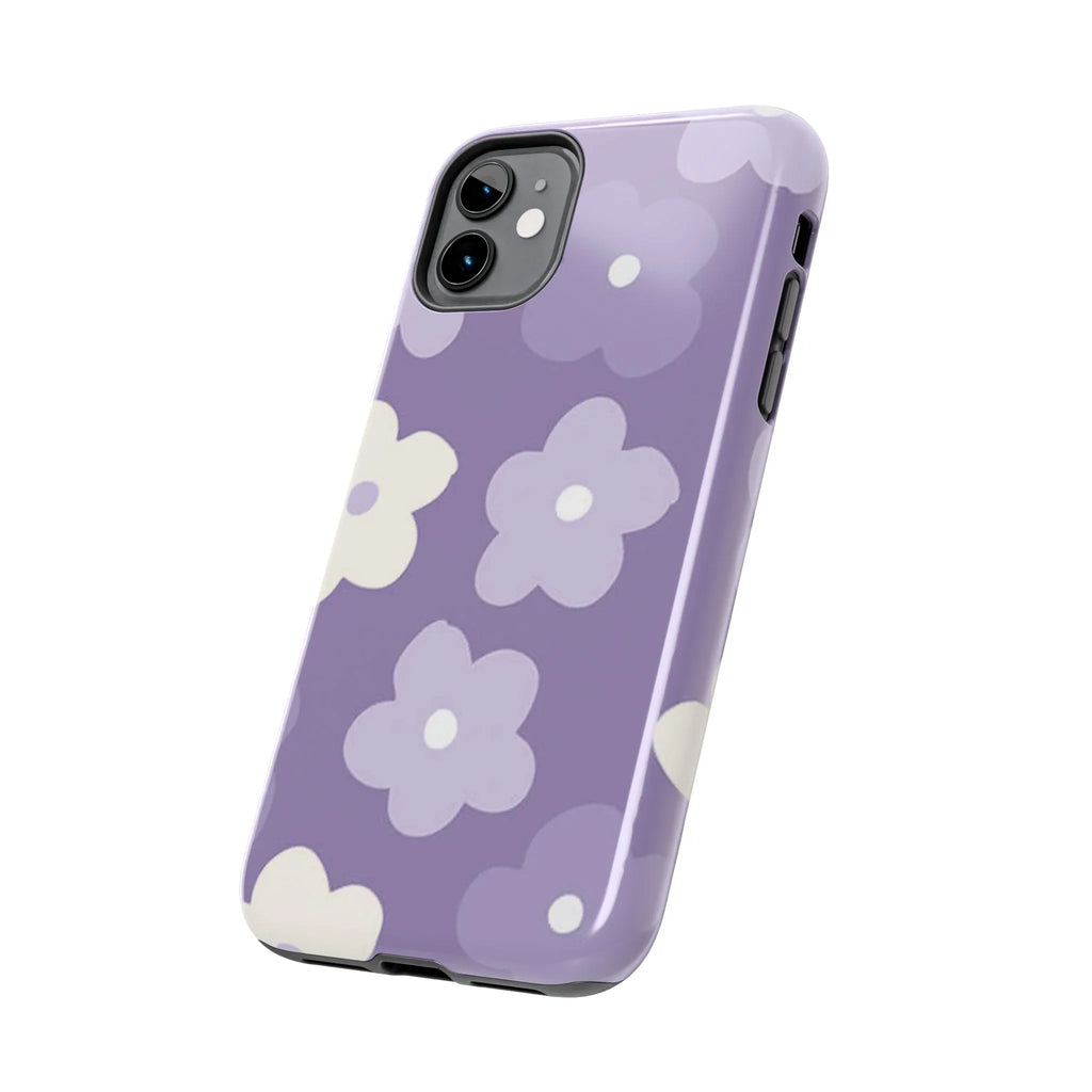 Pastel Purple Flowers Phone Case (Apple & Android) - Pink Sweetheart