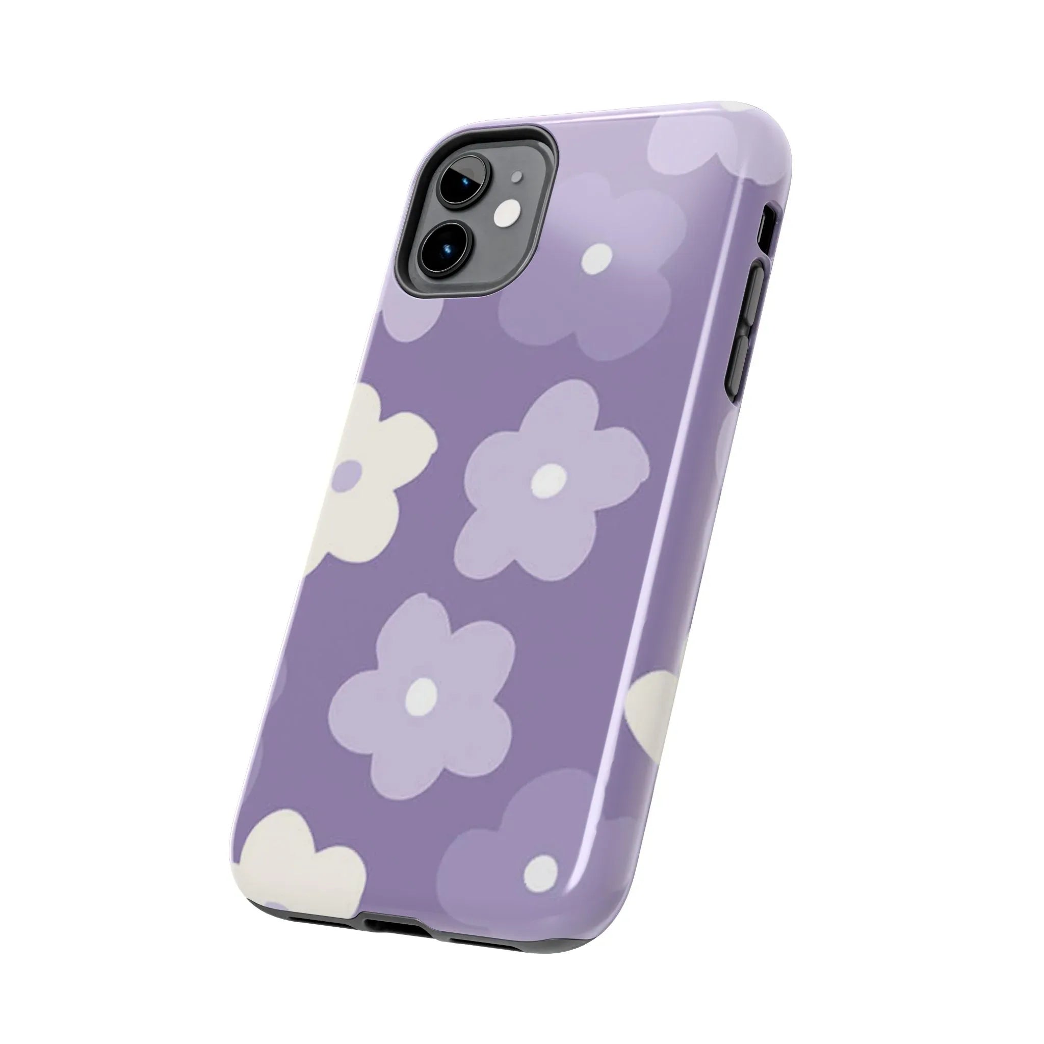 Pastel Purple Flowers Phone Case (Apple & Android) - Pink Sweetheart