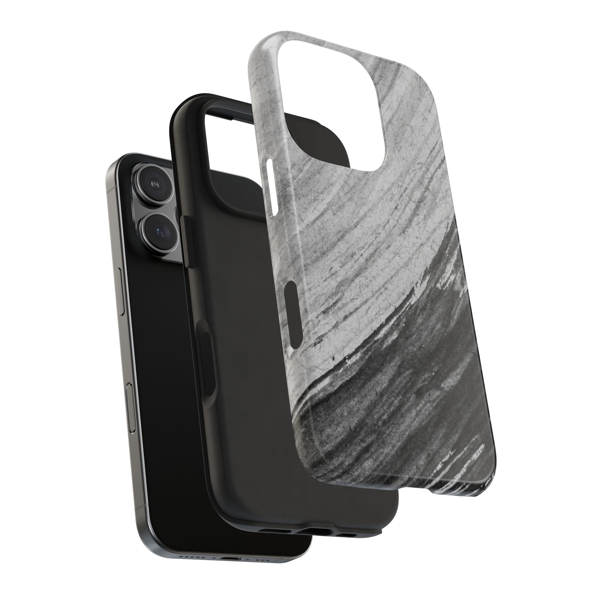 Black & Gray Phone Case (Apple & Android)