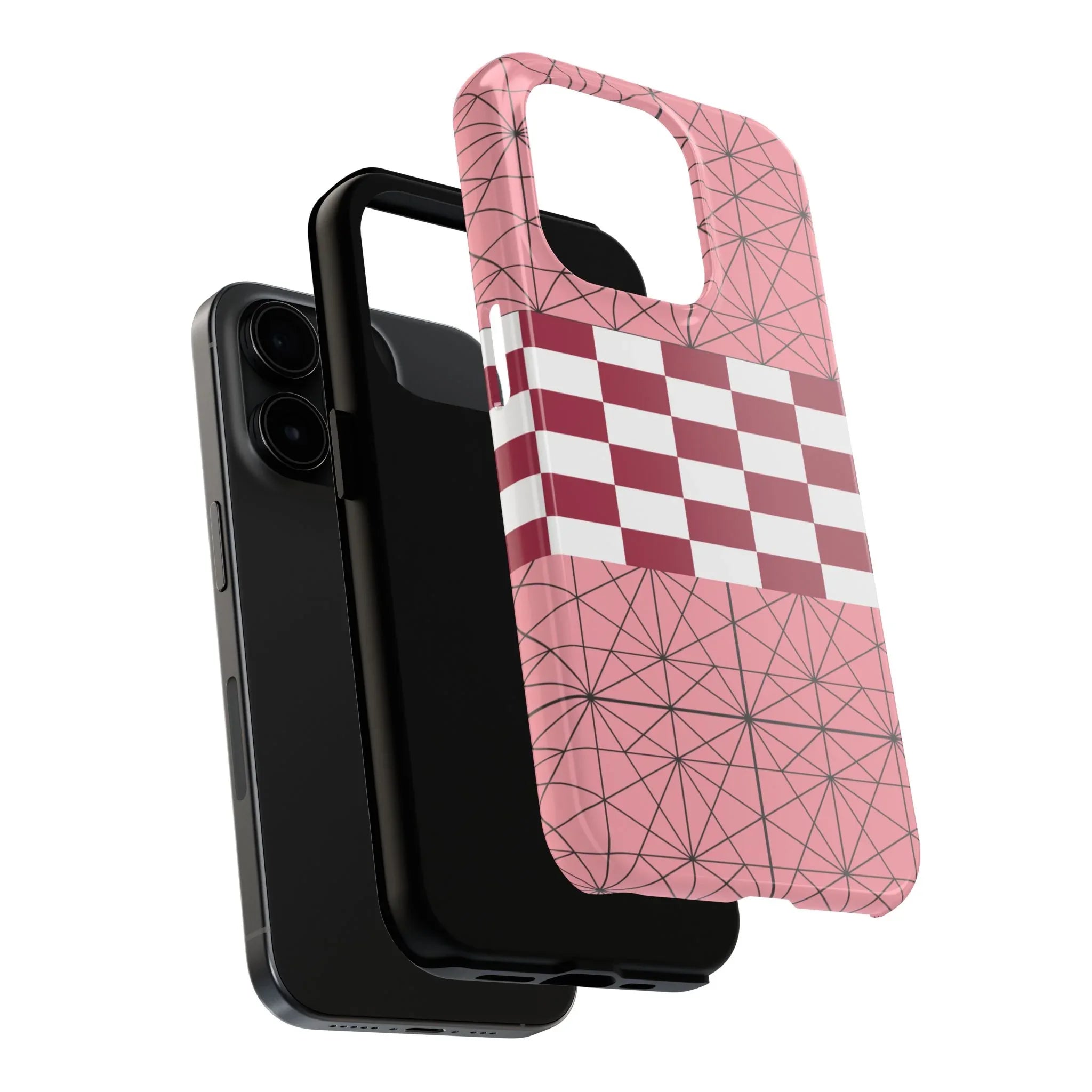 Geometric Kimono Tough Phone Case (Apple & Android) - Pink Sweetheart