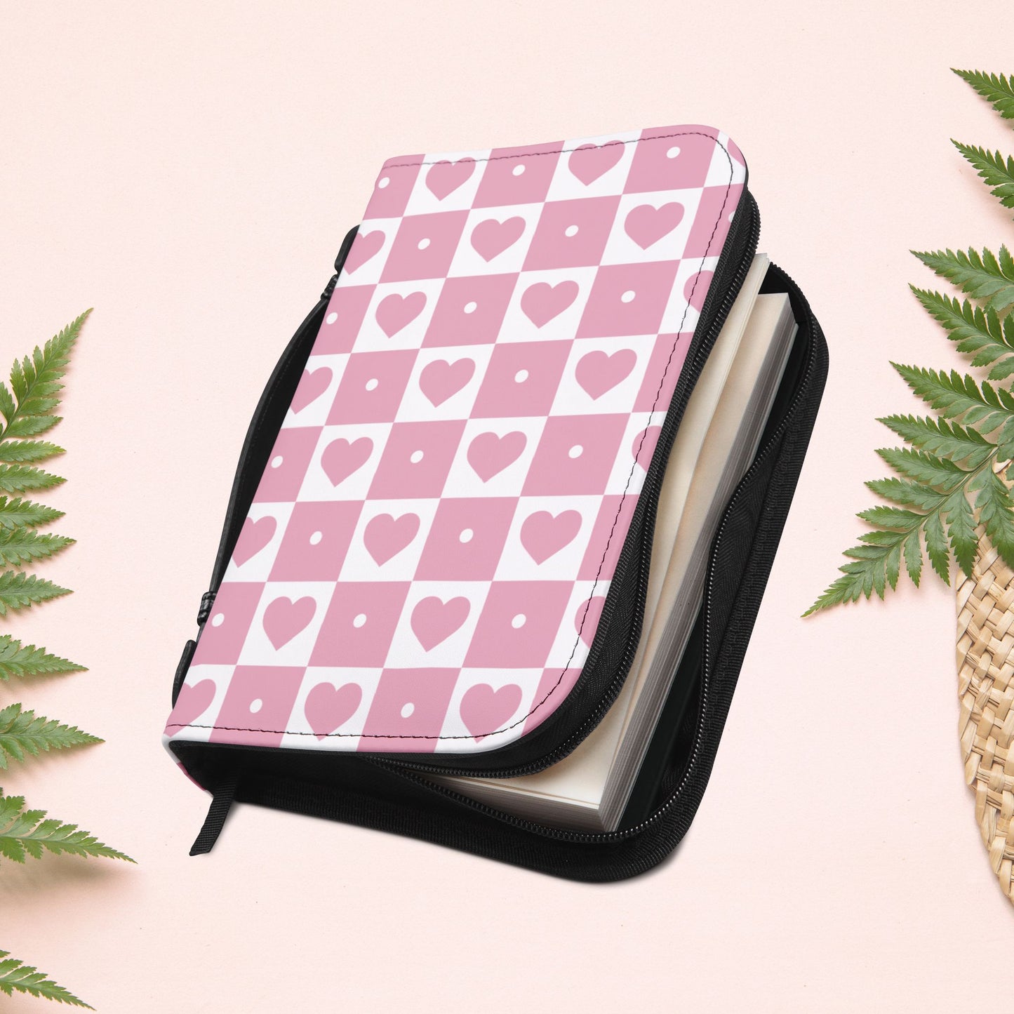 Pink Checkered Hearts Book Cover
