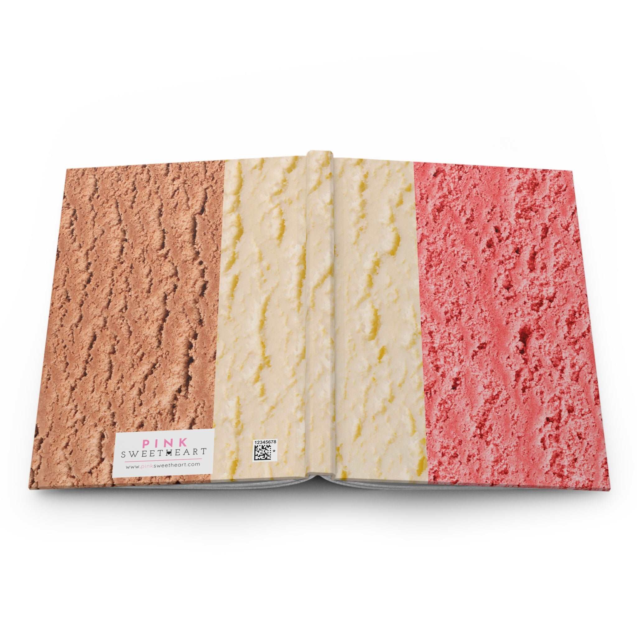 Neapolitan Ice Cream Hardcover Matte Journal