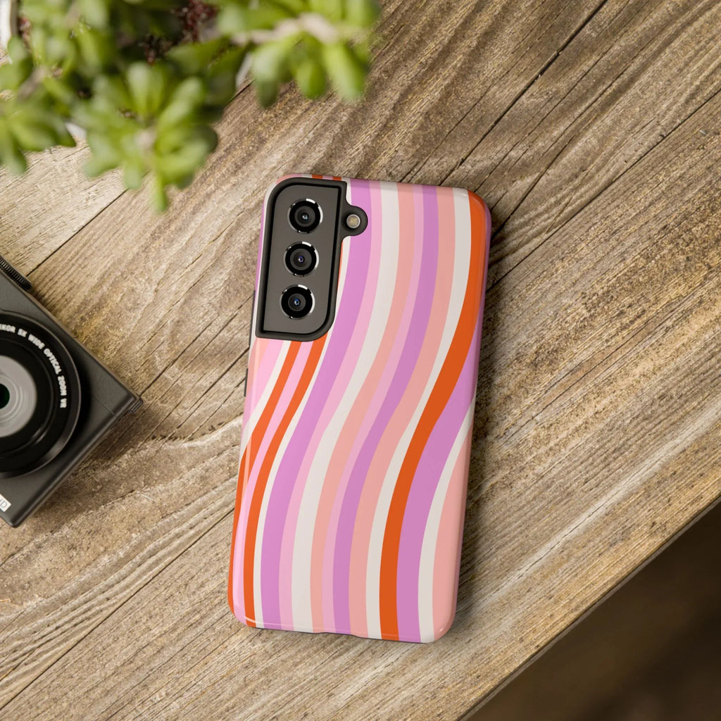 Wave Nostalgia Phone Case (Apple & Android) - Pink Sweetheart