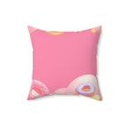 Pink Donut Dreams Square Pillow