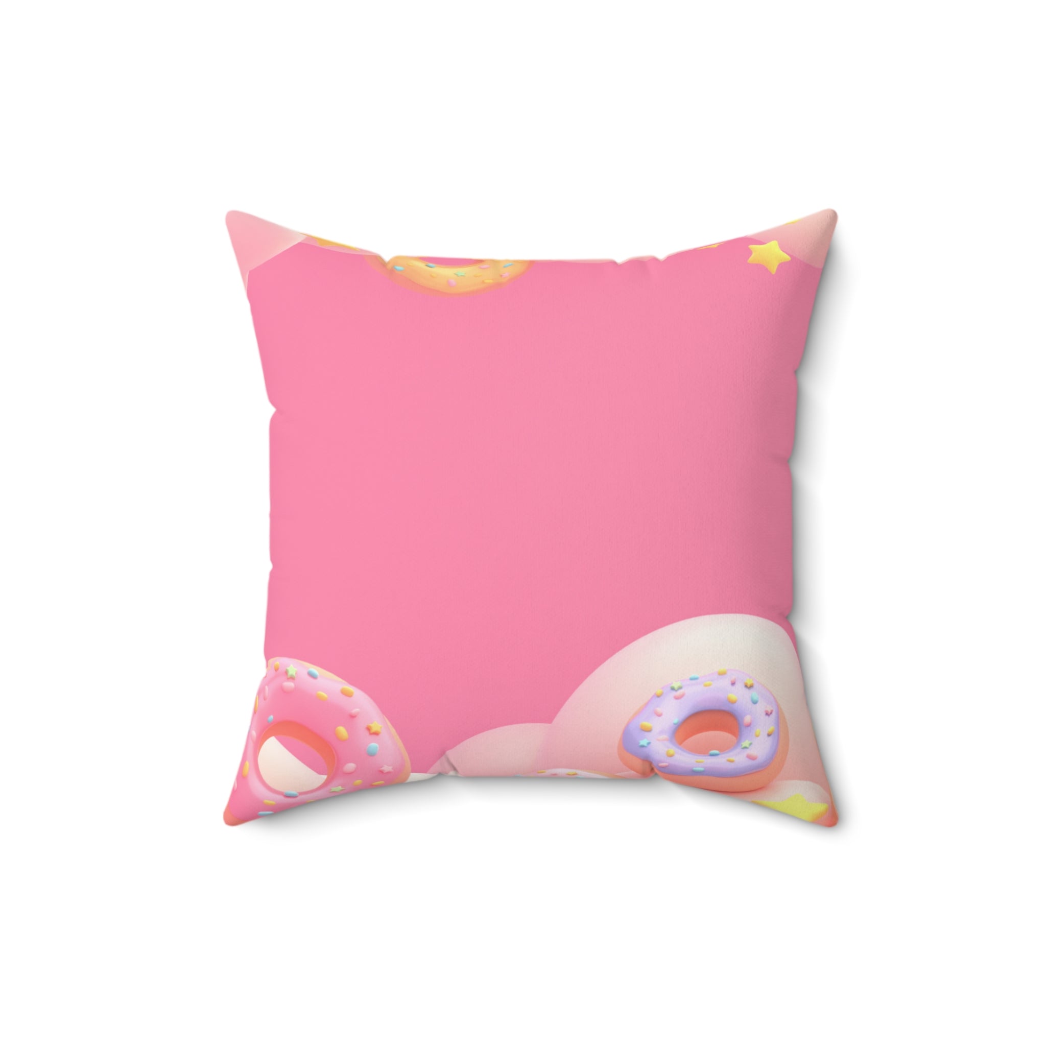 Pink Donut Dreams Square Pillow