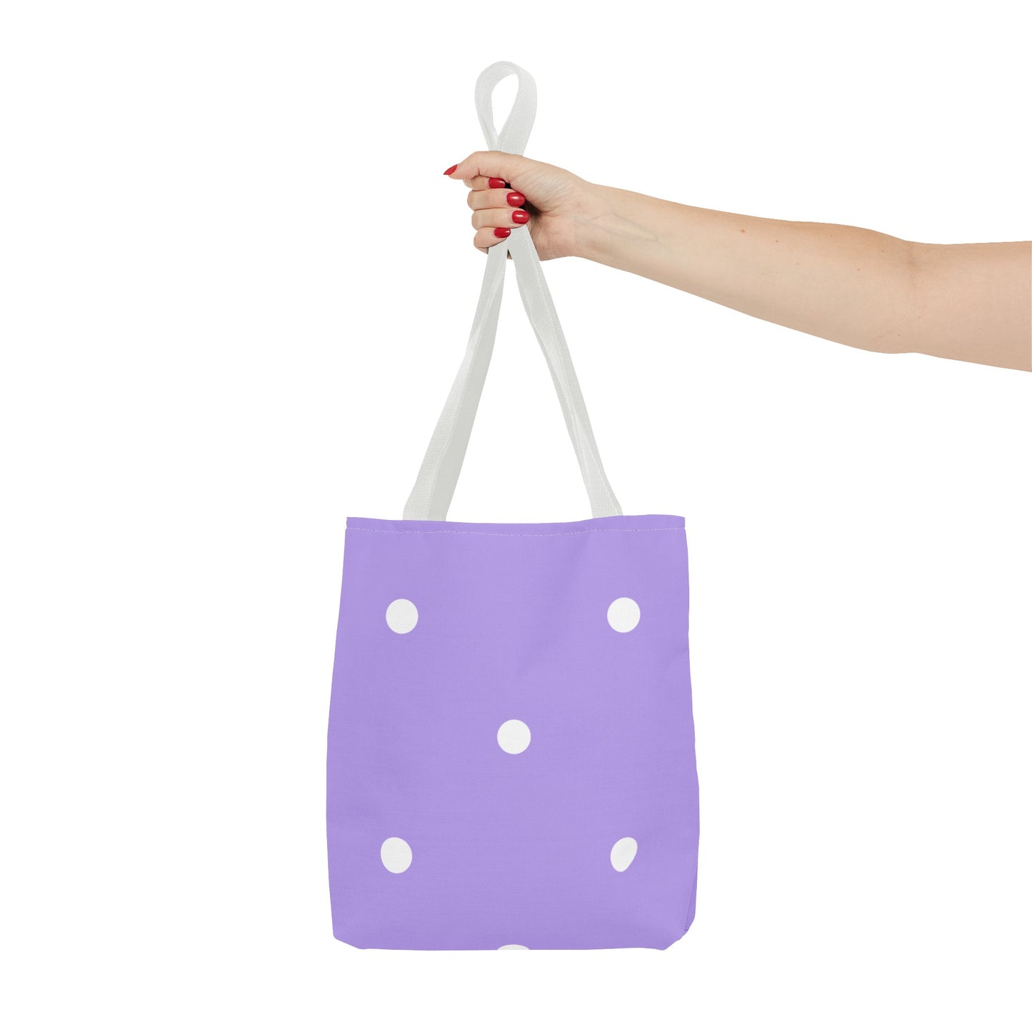 Pastel Purple Polka Dot Tote Bag