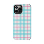 Pastel Gingham Phone Case (Apple & Android) - Pink Sweetheart
