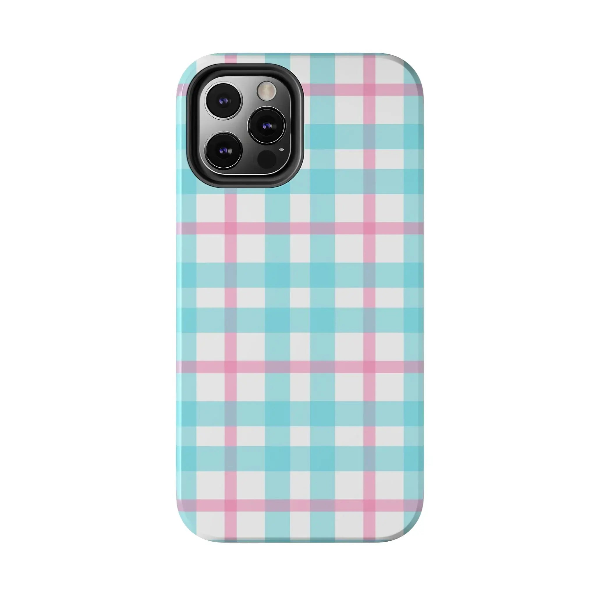 Pastel Gingham Phone Case (Apple & Android) - Pink Sweetheart