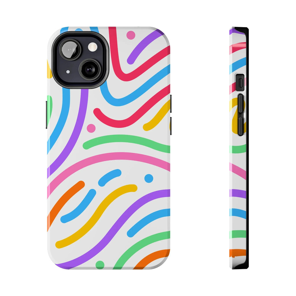 Rainbow Swirls Phone Case (Apple & Android) - Pink Sweetheart