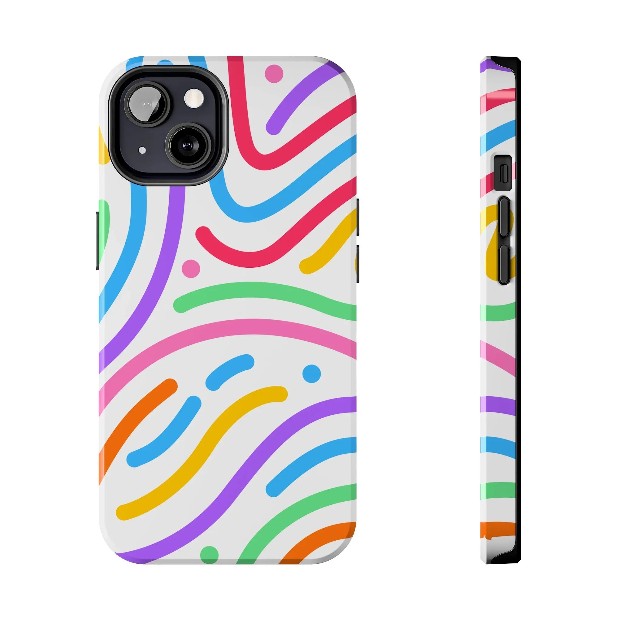 Rainbow Swirls Phone Case (Apple & Android) - Pink Sweetheart