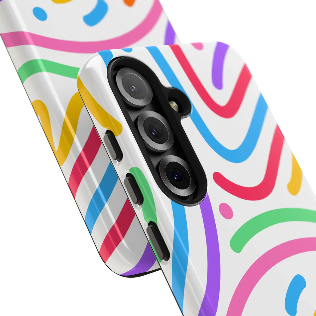 Rainbow Swirls Phone Case (Apple & Android) - Pink Sweetheart