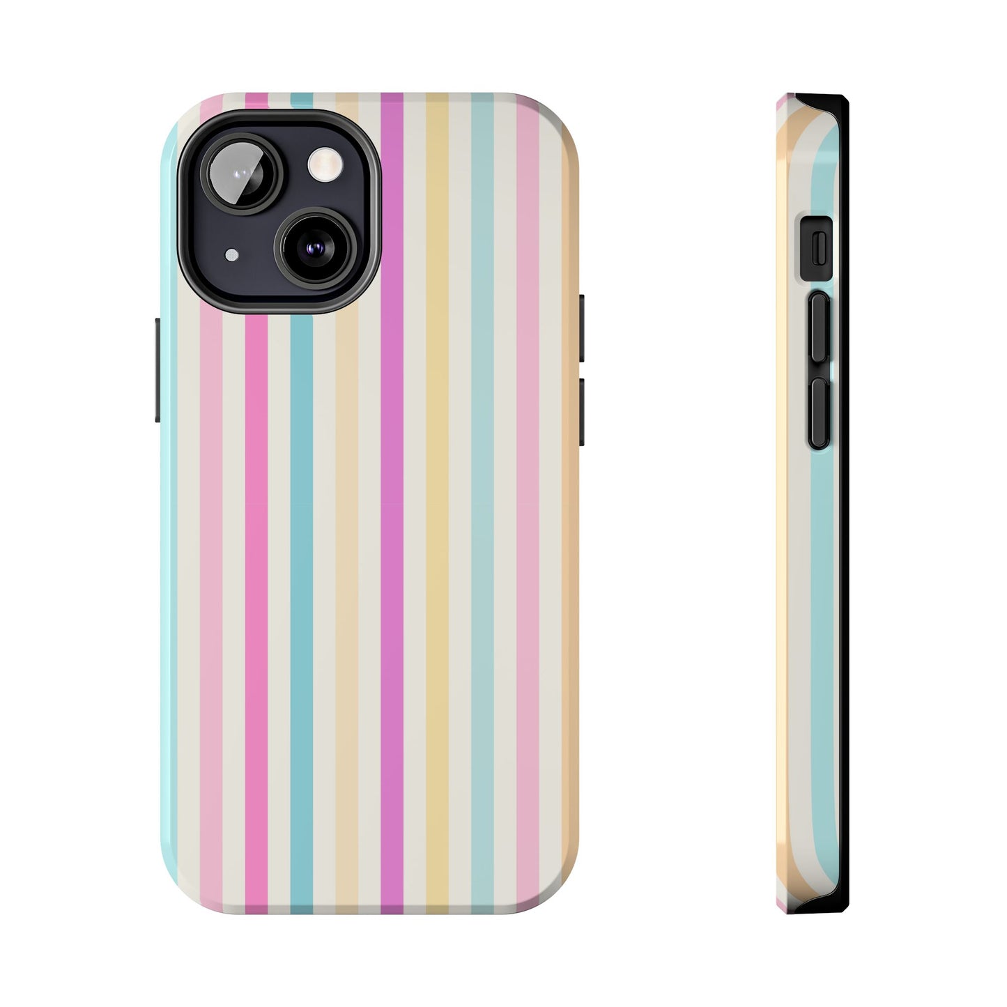 Pastel Candy Stripes Phone Cases