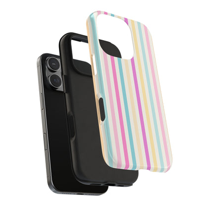 Pastel Candy Stripes Phone Cases