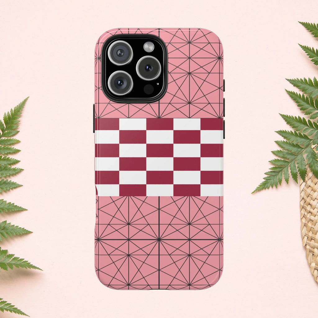Geometric Kimono Tough Phone Case (Apple & Android) - Pink Sweetheart