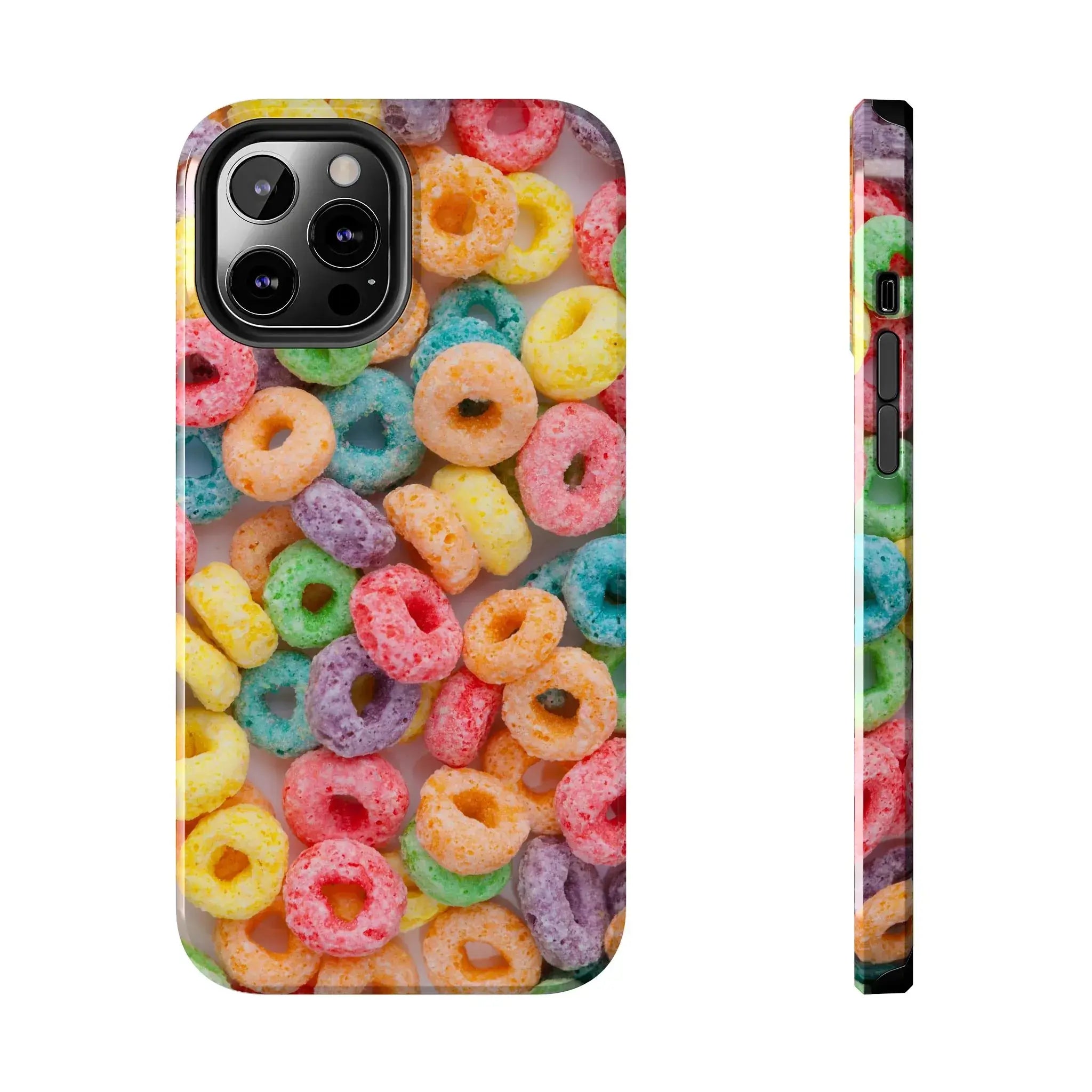 Morning Cereal Loops Phone Case (Apple & Android) - Pink Sweetheart
